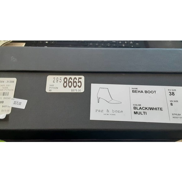 (60% OFF) NIB RAG & BONE Beha Stiletto Heel Leather Ankle Boot 8 MSRP $615 - Picture 6 of 12